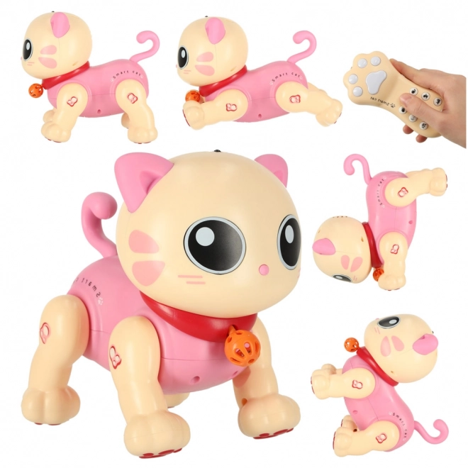 Roze interactieve kitten op afstandsbediening