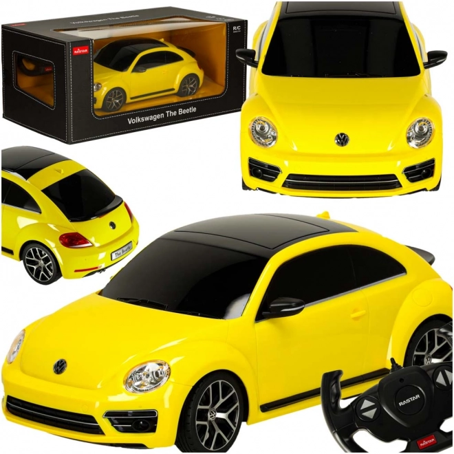 Afstandsbedienbare Auto R/C Volkswagen Beetle Rastar 1:14 Geel