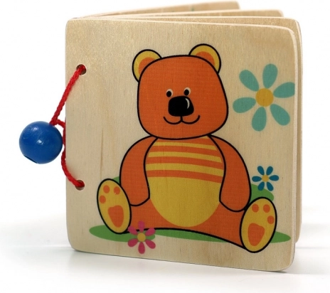 Houten boekje met beertje