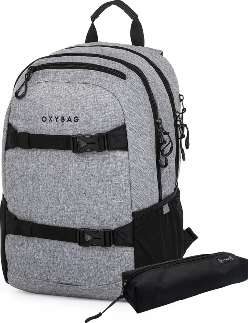 Studentenrugzak en etui OXY Sport Grijs Melange