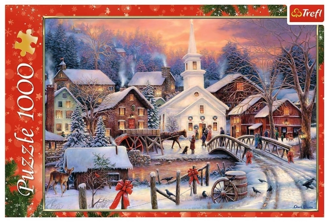 Puzzel 1000 stukjes Witte Kerst