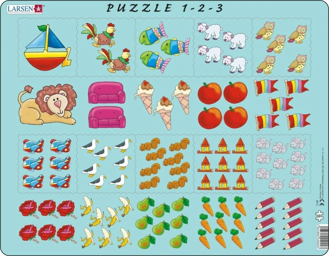 Larsen puzzel afbeeldingen rekenen voor kinderen 10 stukjes