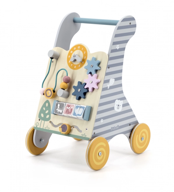 Houten loopwagen