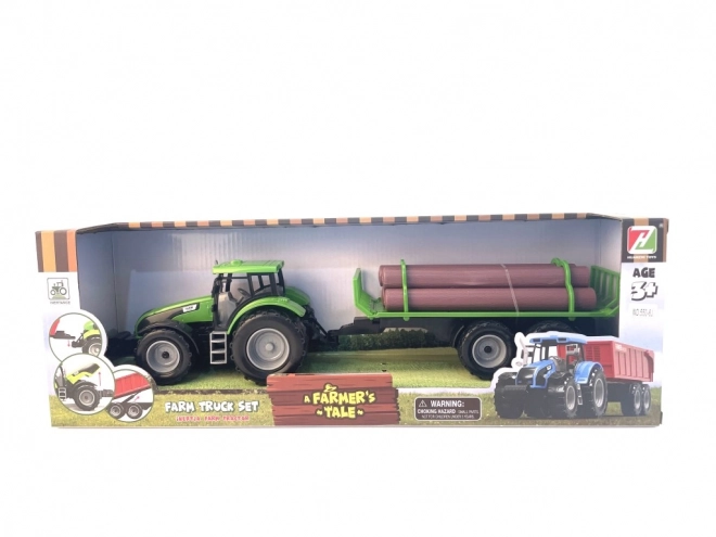 Speelgoedtractor met Aanhanger voor Boomstammen voor Kinderen