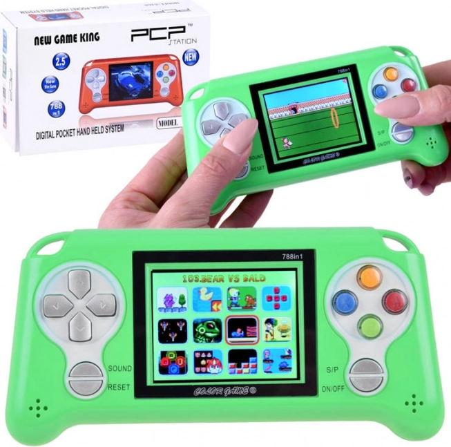 Zakformaat spelconsole met 70 games – Groen