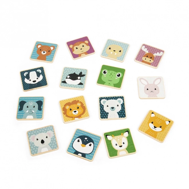 Houten memoryspel met dieren voor kinderen