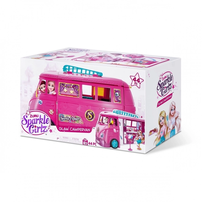 Retro camper met accessoires