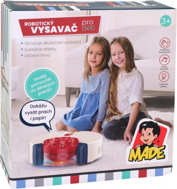 Robotische kinder stofzuiger met lichten en geluiden