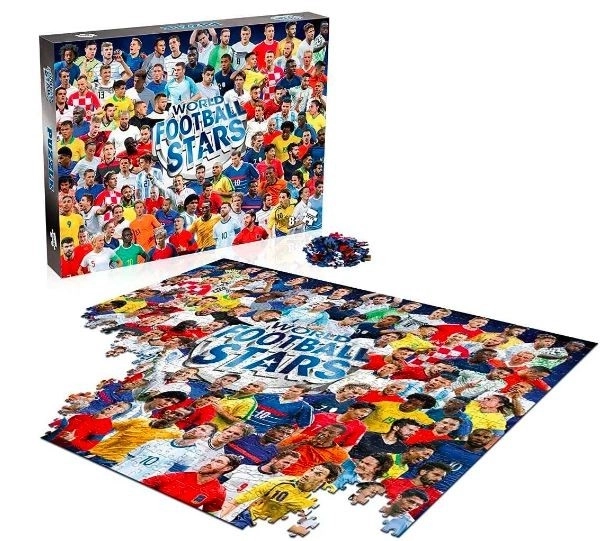 Puzzel 1000 stukken Wereldvoetbalsterren
