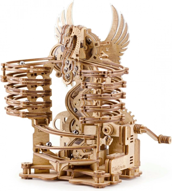 3D houten knikkerbaan MARBLE RUN DRAGON van IDVENTURE