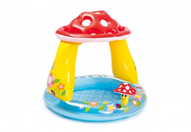 Opblaasbare bodem zwembad baby paddenstoel 102x89cm van 1-3 jaar