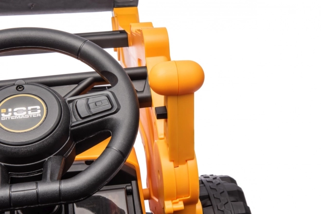 Kinder ritje op JCB Traktor met graafmachine