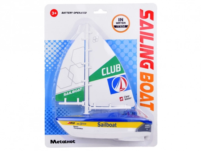 Kleurrijke waterspeelgoed Zeilboot met batterijen ZA5234 – Blauw