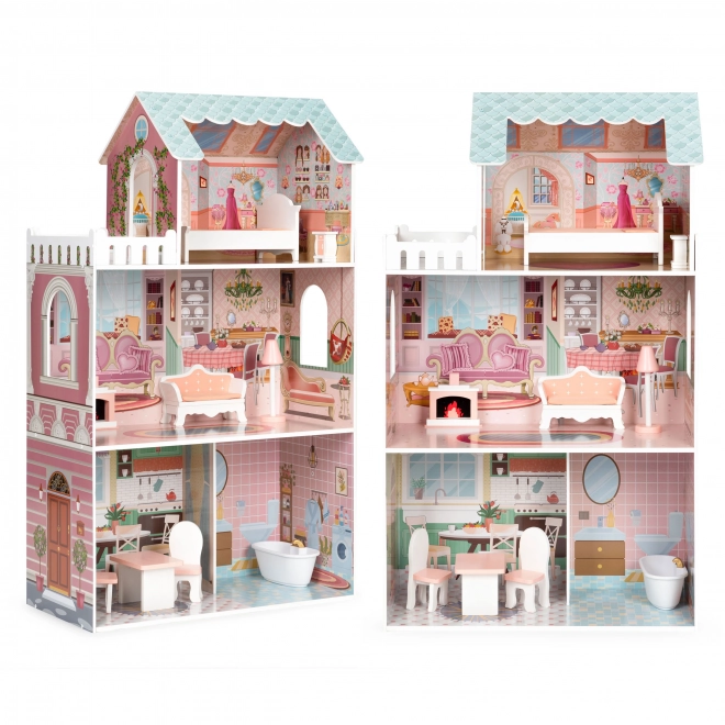Groot poppenhuis met meubels ECOTOYS