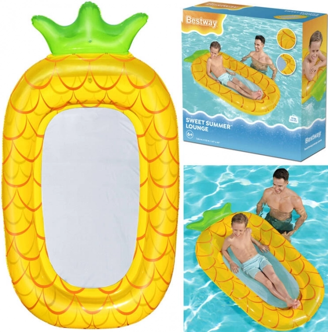 Bestway opblaasbare waterhangmat voor kinderen Ananas met netbodem