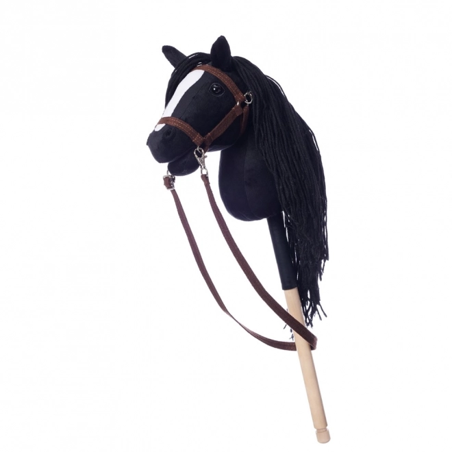 HOPPIHORSE paard op stok hobby horse formaat A4 zwart