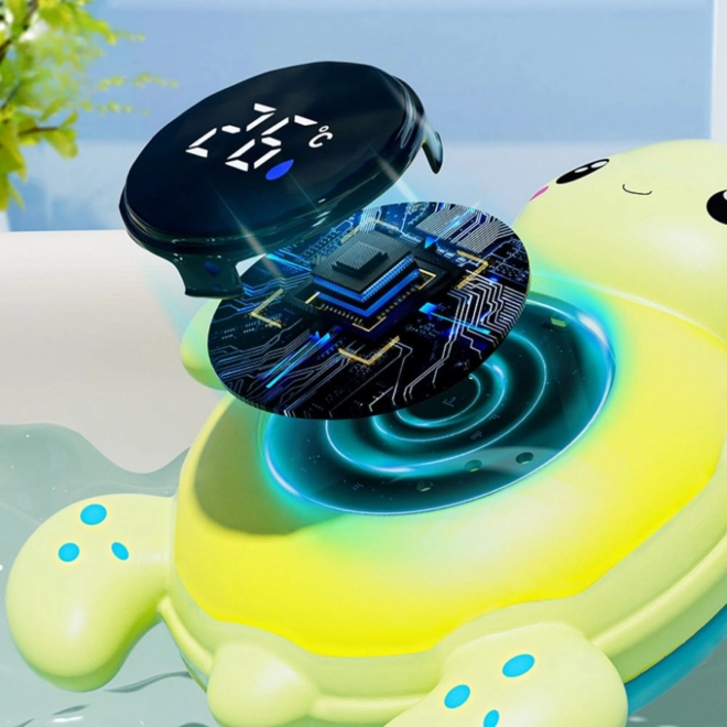 Kinder badthermometer schildpad 2-in-1 voor het meten van water- en kamertemperatuur