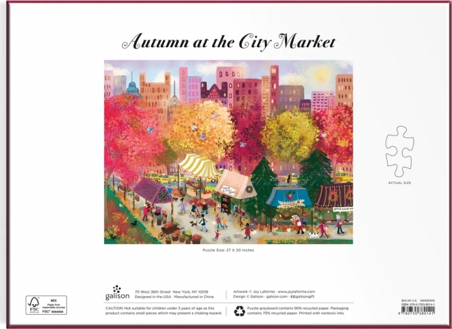 Puzzel Herfst op de stadsmarkt 1000 stukjes Galison