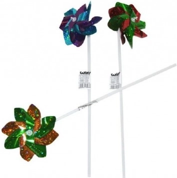 Kleurrige plastic windmolen 10 cm