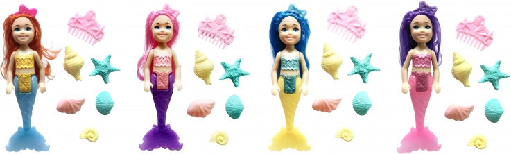 Zeemeermin pop 15 cm met accessoires