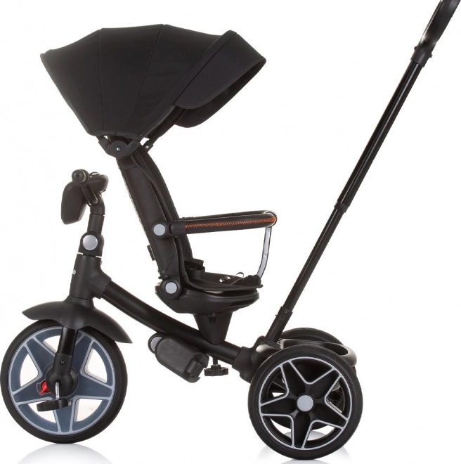Chipolino driewieler met kap en muziekbox Derby 2-in-1 Obsidian