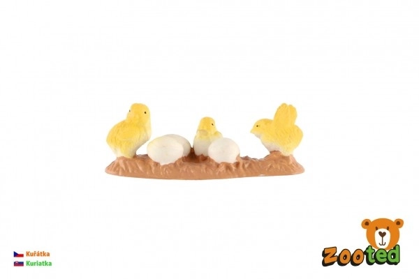 Kuikentjes van de huiskip zooted plastic 5 cm in zakje