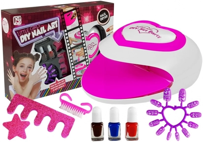 Kinderset voor nagelschilderen met lamp