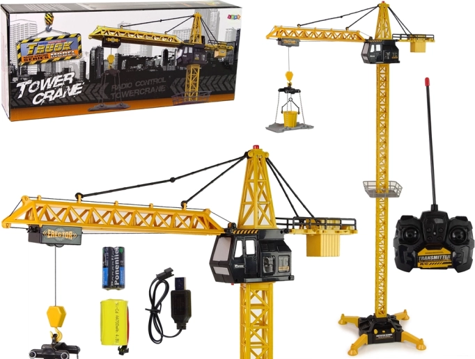 Enorme R/C afstandsbediende kraan Hoogte 183 cm 2 niveaus