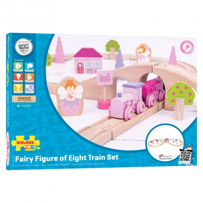 Bigjigs Rail Houten Treinbaan Acht voor Prinsessen 35 Delen