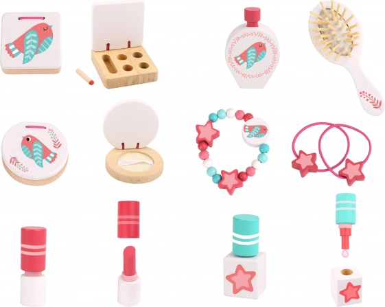 Roze houten kaptafel met spiegel Tooky Toy