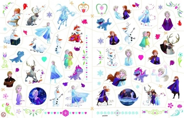 Kleurboek met tatoeages A4 Frozen II in zak 21x28cm