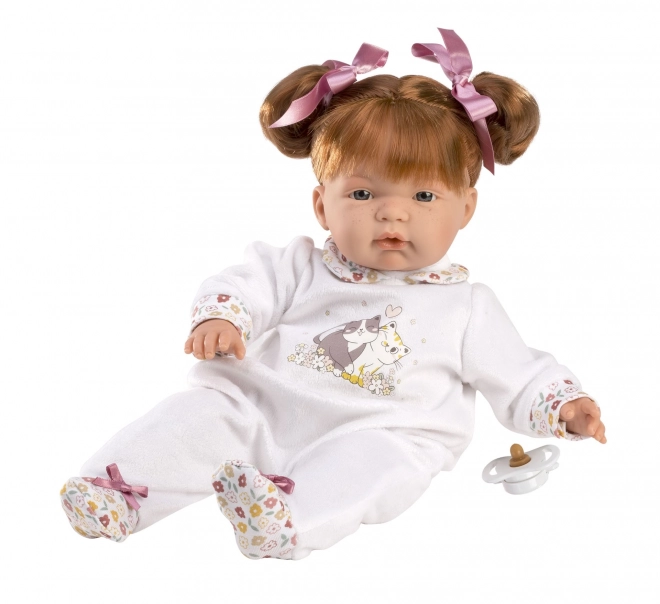 Llorens 13854 JOELLE - realistische pop met zacht stoffen lichaam - 38 cm