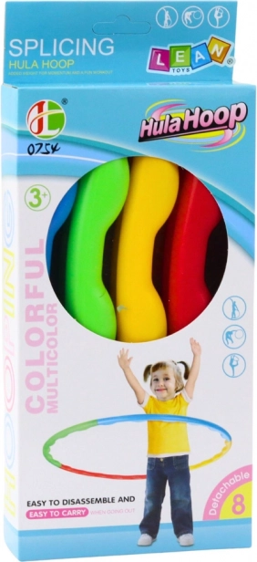 Hula hoop kleurrijk opvouwbaar 60 cm