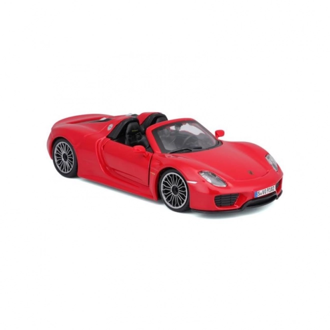 Metalen speelgoedauto Porsche 918 Spyder rood