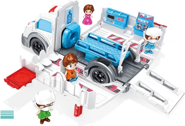 Uitschuifbare ambulance met figuren 30 cm