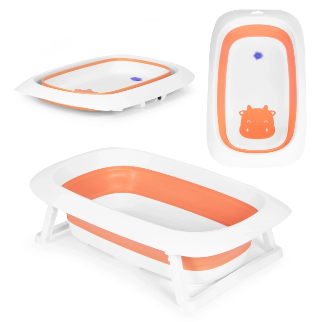 Kinderbadje - opvouwbaar badje met afvoer 81 cm - ECOTOYS – oranje