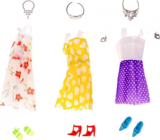 Set kleding en accessoires voor poppen - 43 stuks