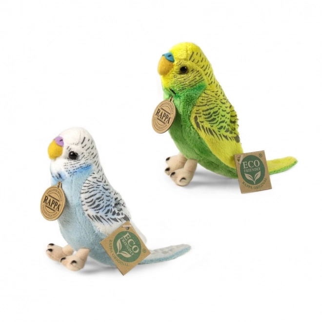 Rappa Pluchen parkietgrasparkiet 12 cm ECO-VRIENDELIJK 1 st
