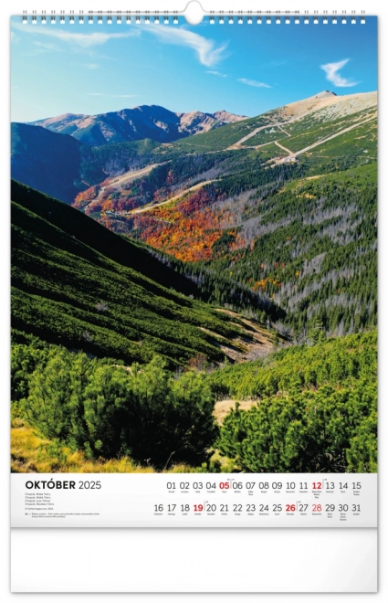 NOTIQUE Muurkalender Tatra 2025, 33 x 46 cm