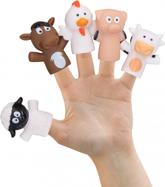 Dieren op vingers 5 cm 5 stuks