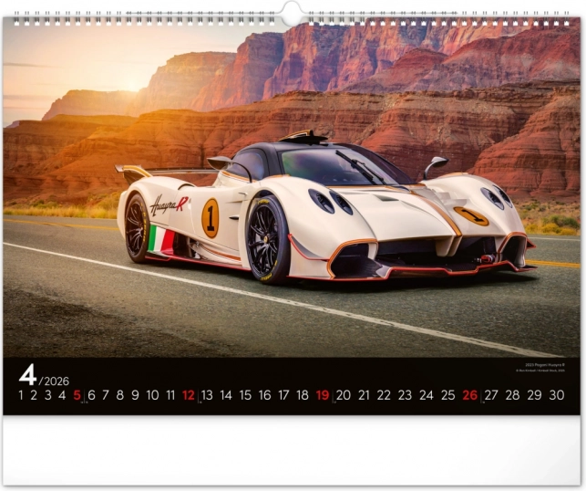 Muurkalender Snelle Auto's 2026