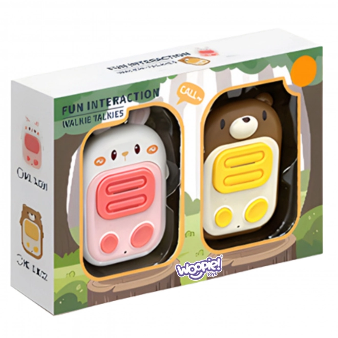 WOOPIE kind-walkietalkies konijntje en beertje – set van 2 stuks