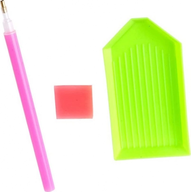 Diamant Schilderij Set - Weerkijk van een Wolf