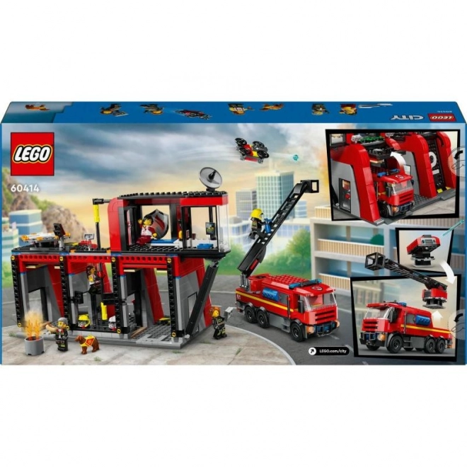 LEGO® City 60414 Brandweerkazerne met brandweerwagen