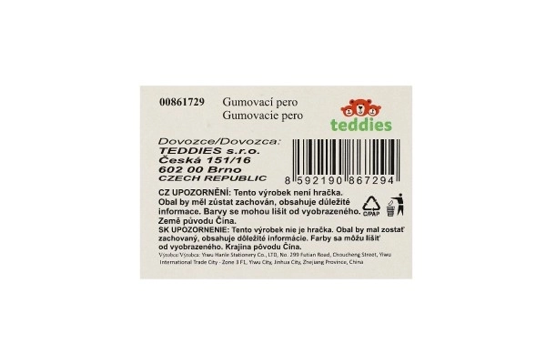 Gompen / gum pen Beste spellen 15cm plastic 6 soorten 36st in doos