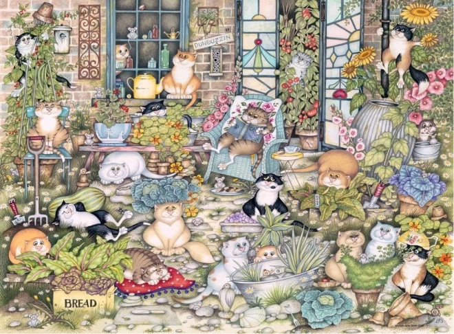 Ravensburger puzzel Gekke katten: Kattenleven 500 stukjes