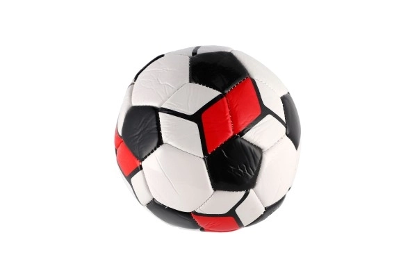 Kleine junior voetbalbal opgeblazen gestikt 15cm leer in netzak