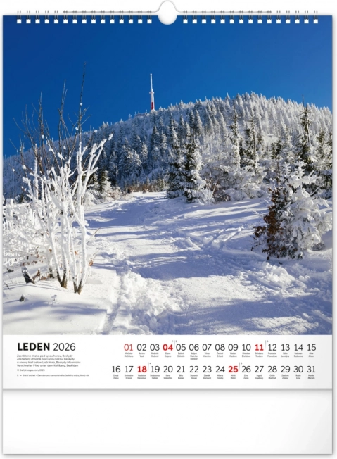 Wandkalender Tsjechische Republiek 2026