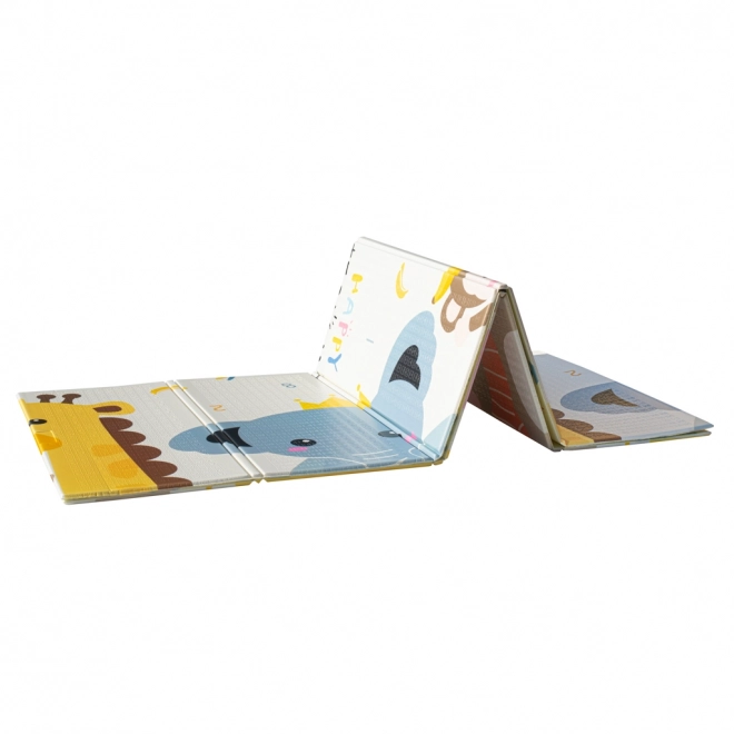 Educatieve opvouwbare dubbelzijdige schuimmat 179x198 dieren/straten