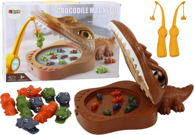 Magnetisch visspel Krokodil – bruin